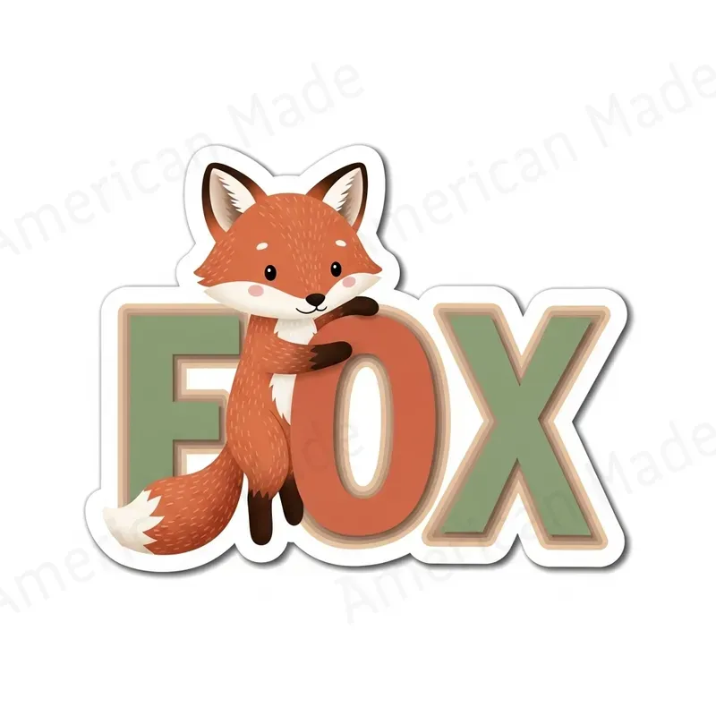 Illustrated Animal Text Stickers