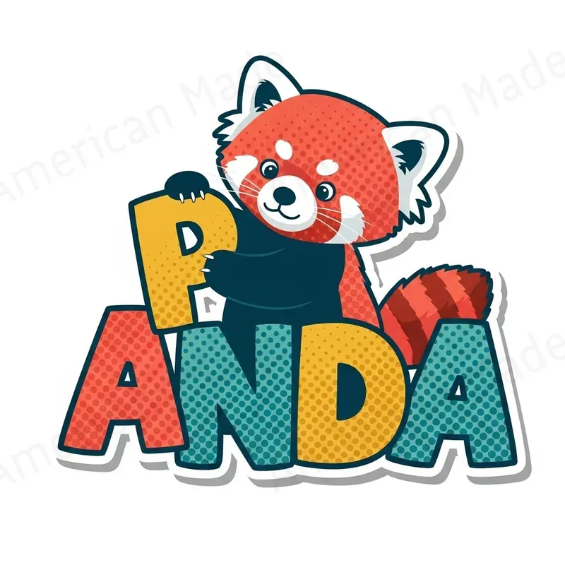 Illustrated Animal Text Stickers