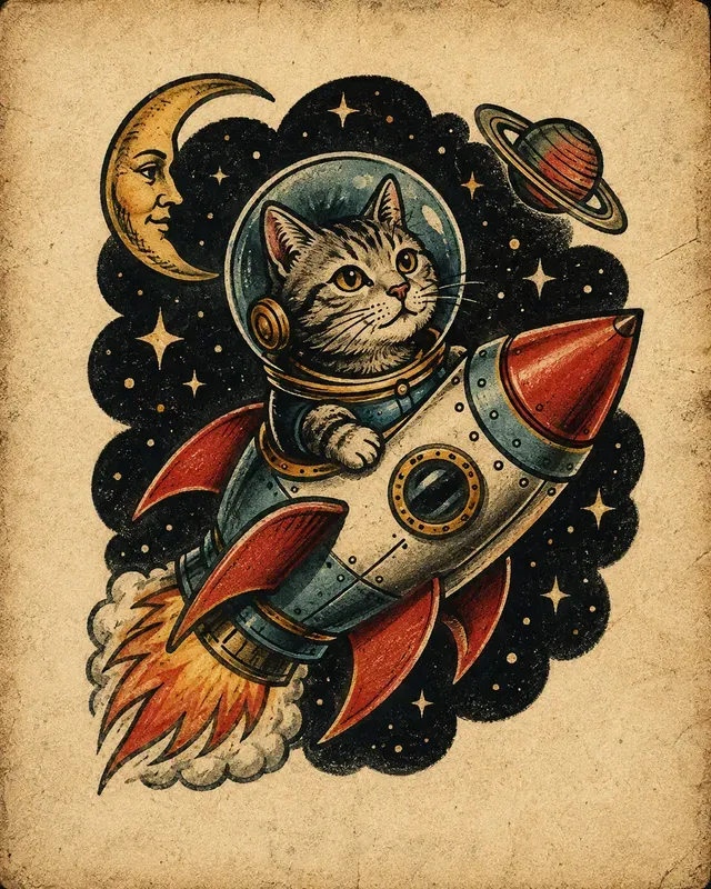 Surreal Vintage Tattoo Flashes