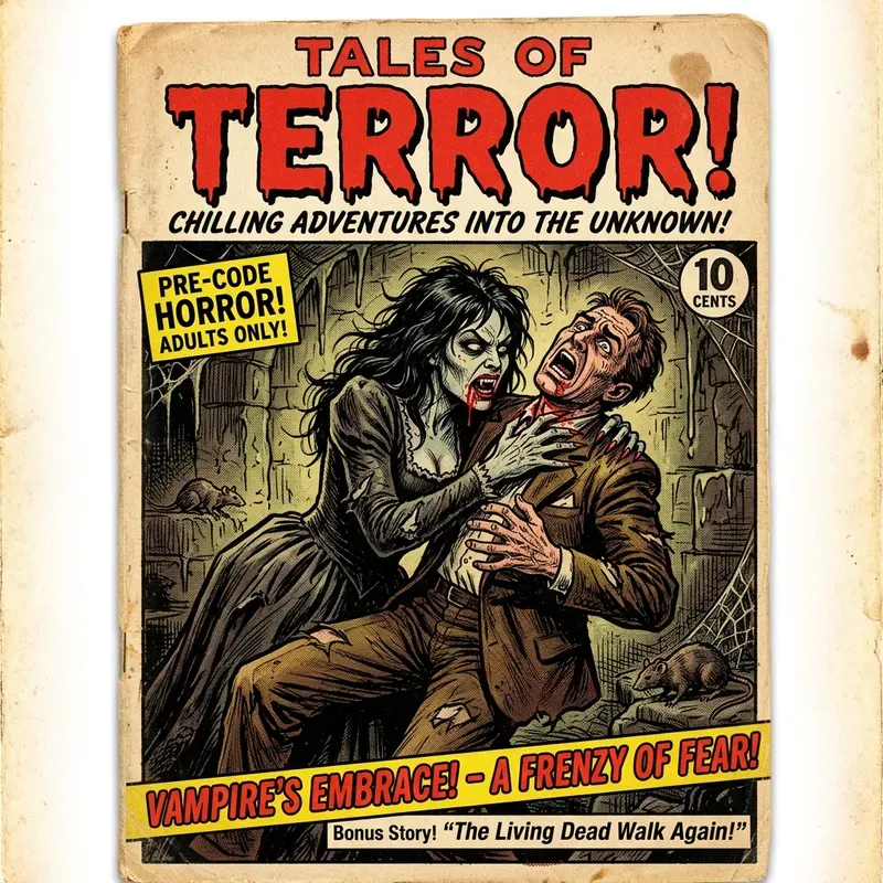 Vintage Horror Comic Cover Generator
