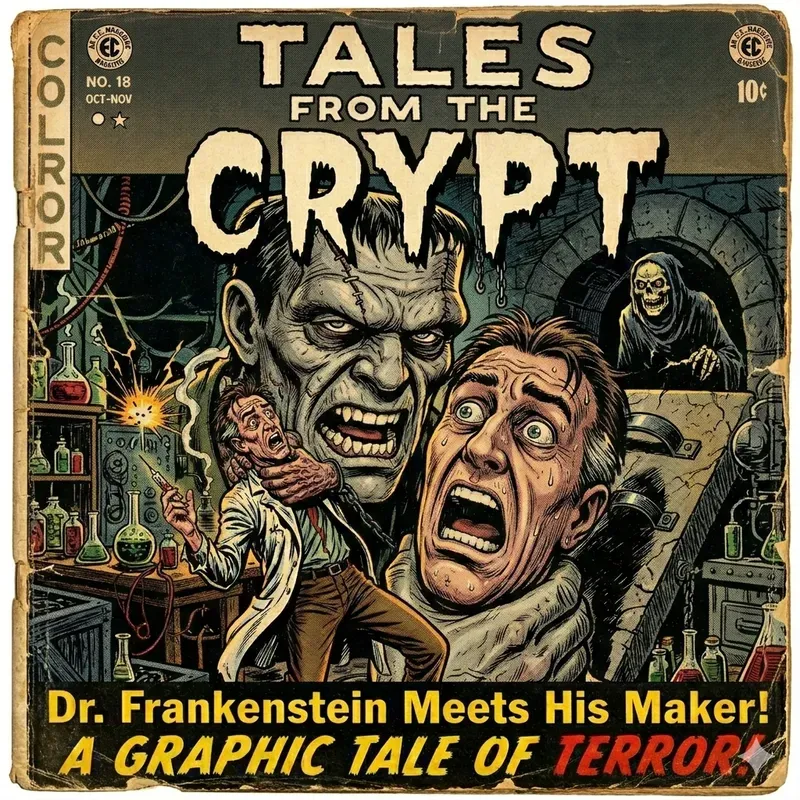 Vintage Horror Comic Cover Generator