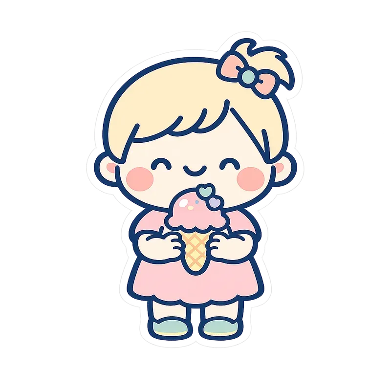 Minimal Kawaii Sticker Generator Premis