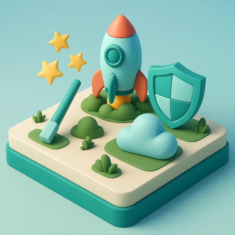 3D Claymorphism Startups