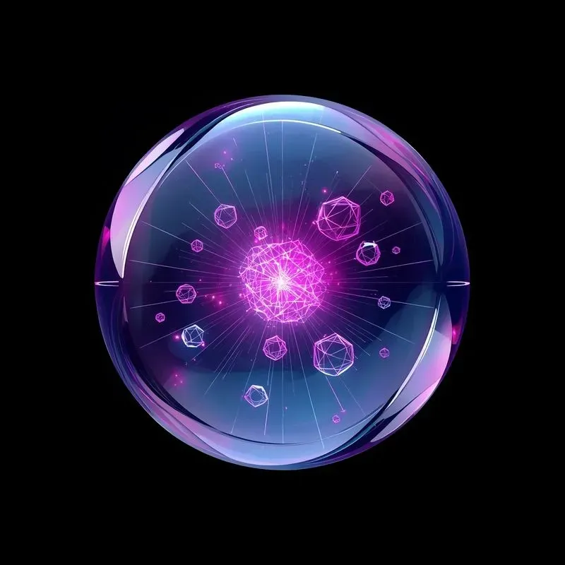 3D Holographic Orbs Data Crystals
