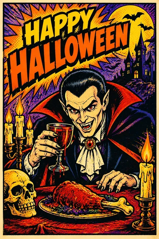Pop Art Halloween Greeting Cards