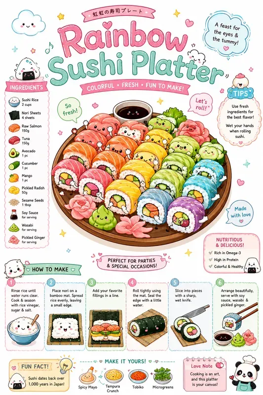 Cute Kawaii Recipe Posters