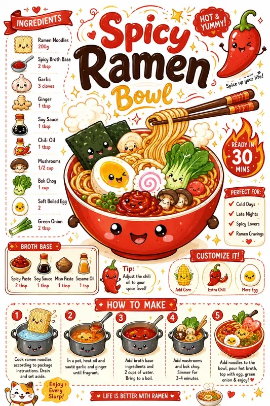Cute Kawaii Recipe Posters
