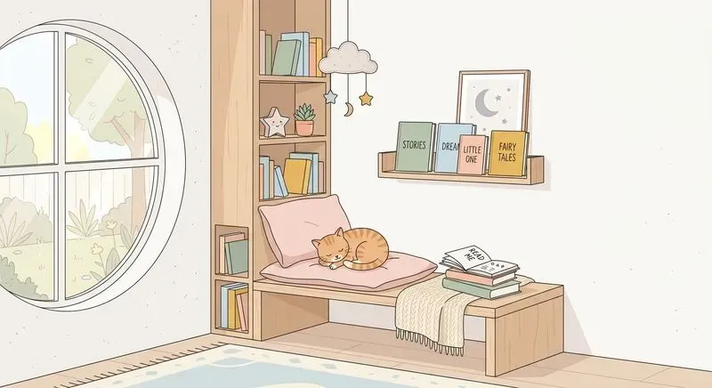 Minimalist Pastel Scene Illustrations