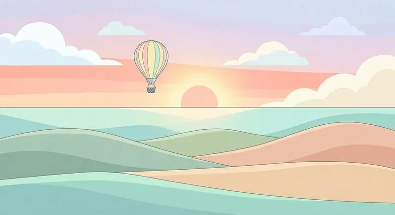 Minimalist Pastel Scene Illustrations