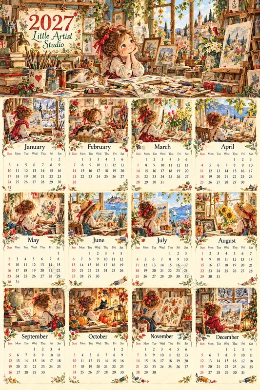 Whimsical 2027 Calendars