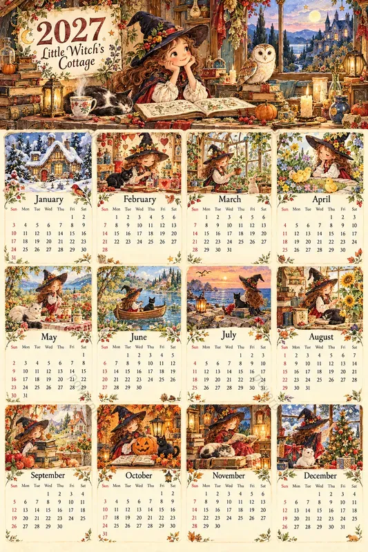 Whimsical 2027 Calendars