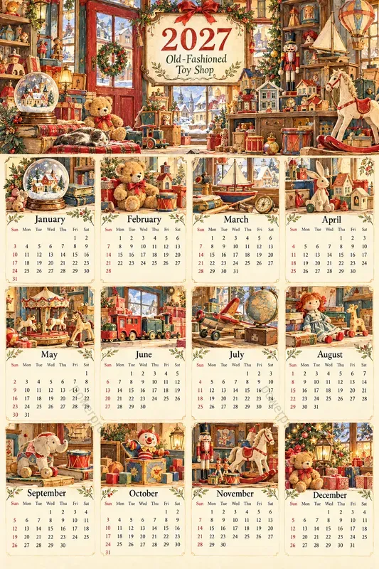 Whimsical 2027 Calendars