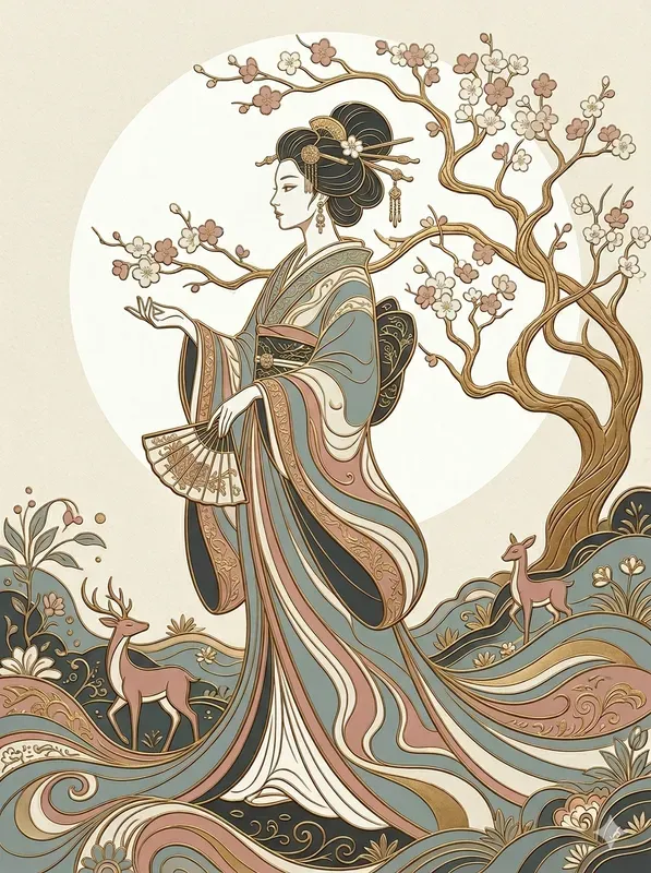 Oriental Silk Graphic Art Templates