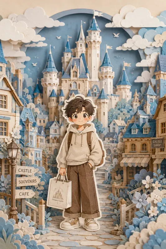 Cute Paper Diorama Travel Scenes