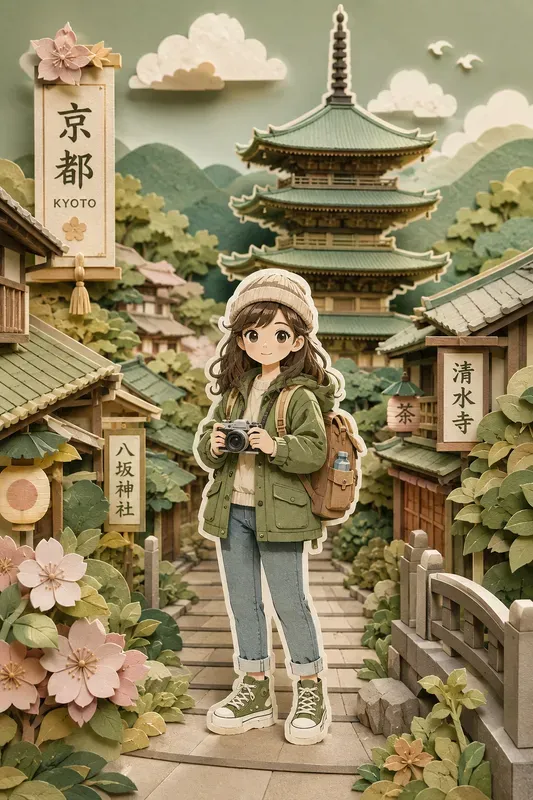 Cute Paper Diorama Travel Scenes