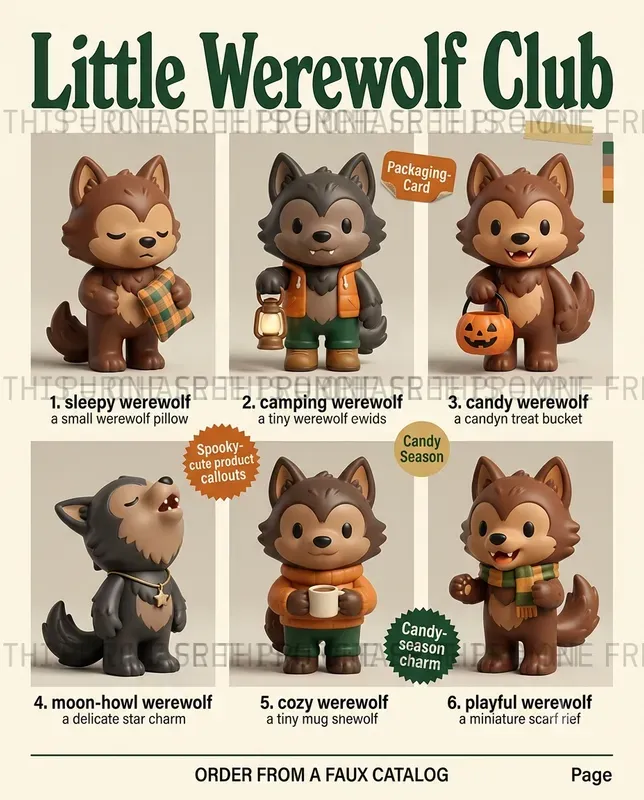Cute Halloween Toy Catalog Pages