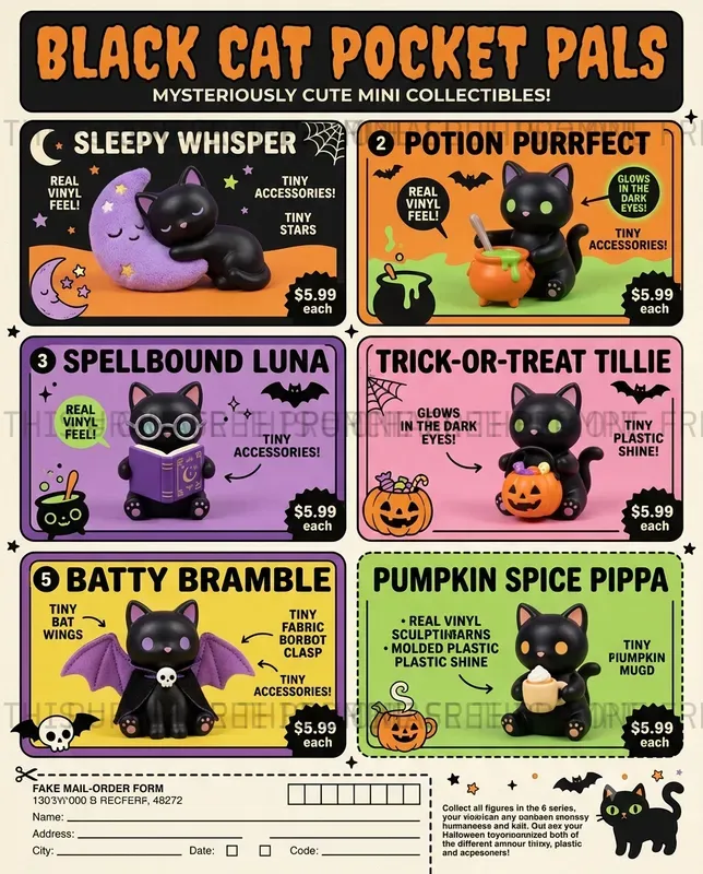 Cute Halloween Toy Catalog Pages