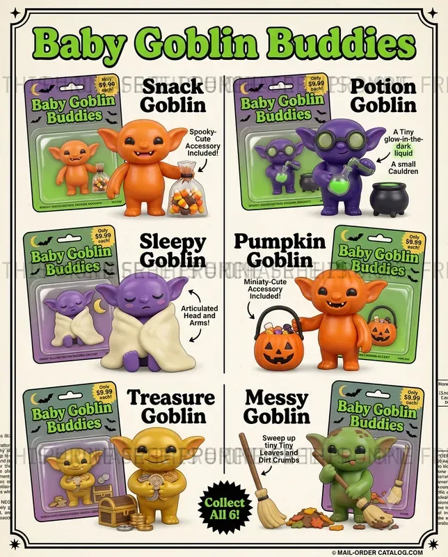Cute Halloween Toy Catalog Pages