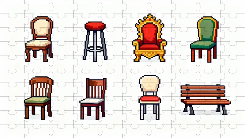 8bit Pixel Art Furniture Sprite Sheets