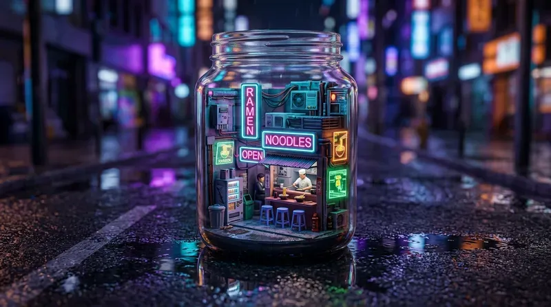 Isometric 3d Dioramas In Glass Jars