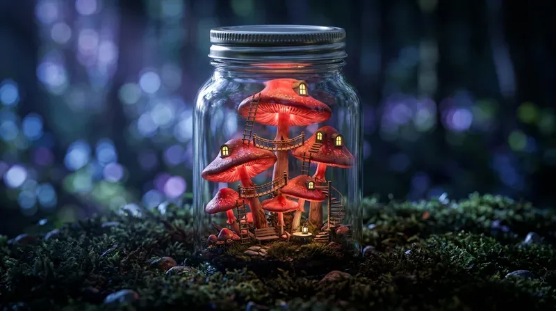 Isometric 3d Dioramas In Glass Jars