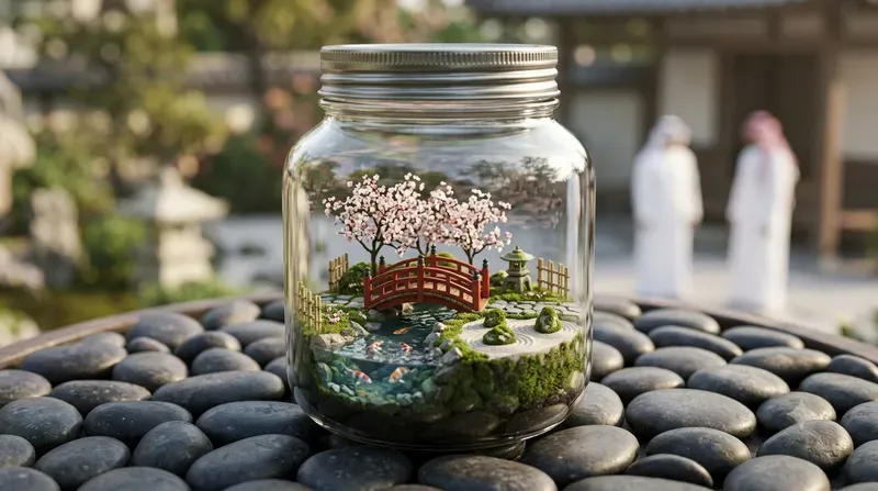 Isometric 3d Dioramas In Glass Jars