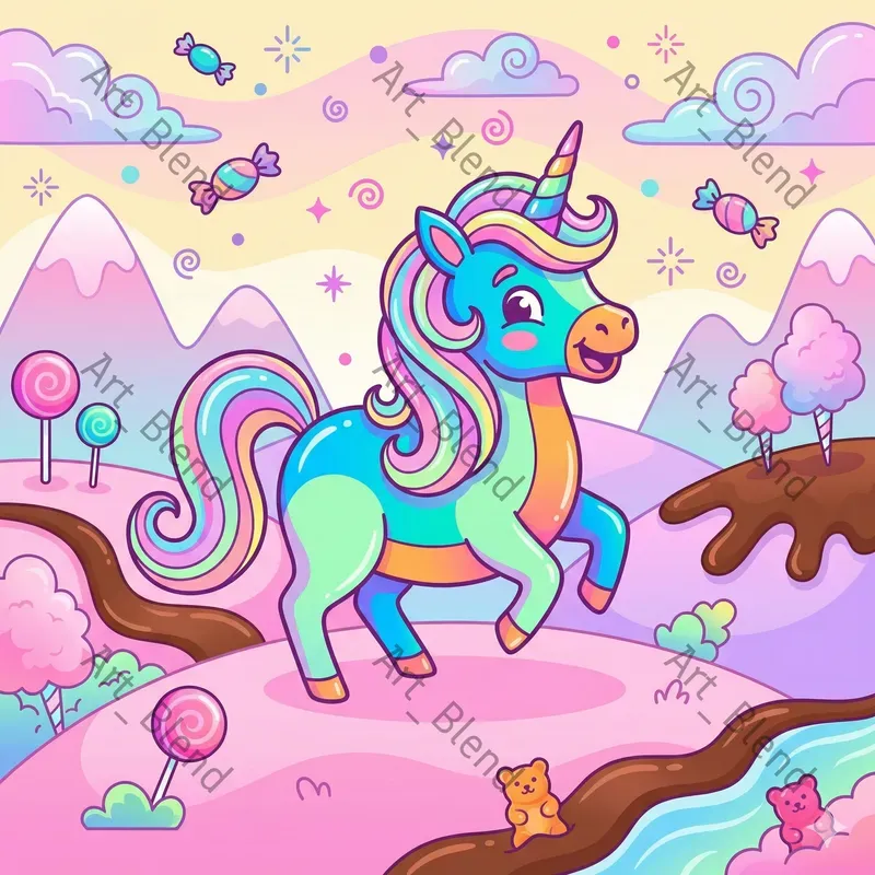 Whimsical Psychedelic Cartoon Art
