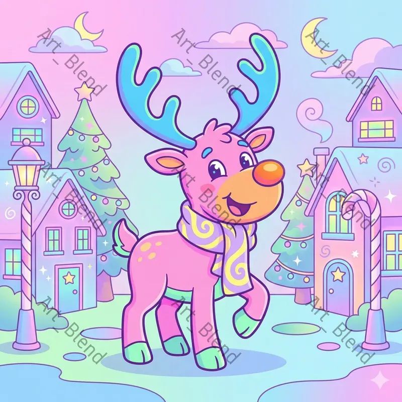 Whimsical Psychedelic Cartoon Art