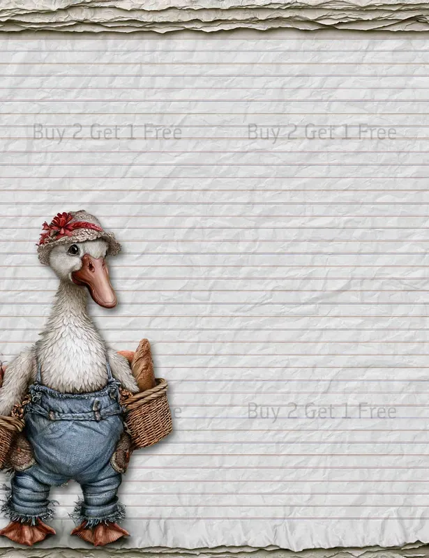 Sweet Denim Baking Girl Plain Papers