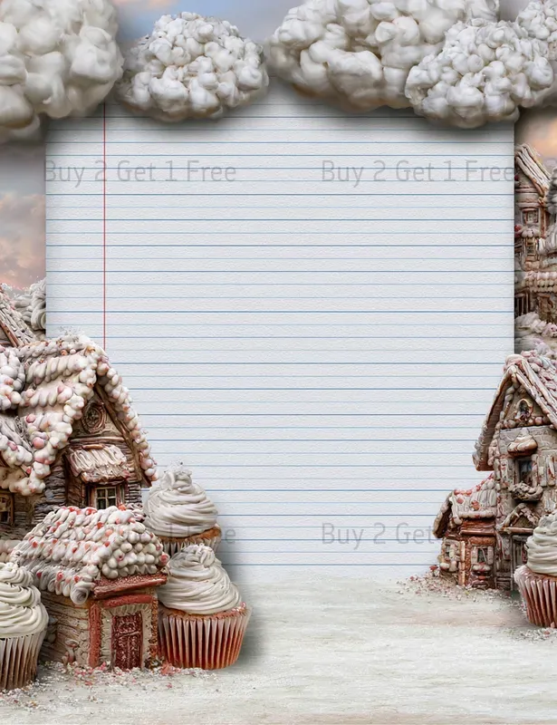 Sweet Denim Baking Girl Plain Papers