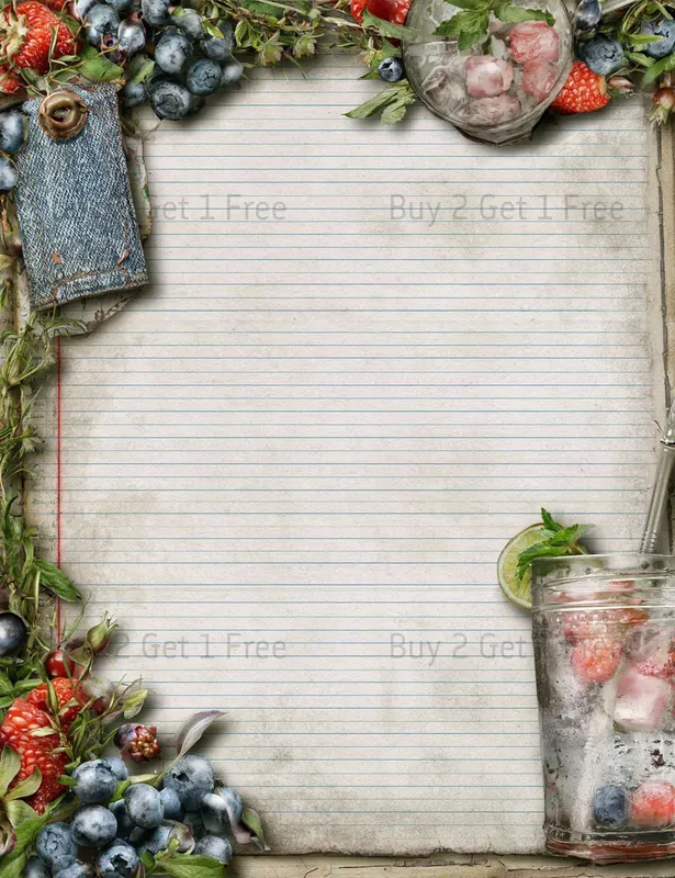 Sweet Denim Baking Girl Plain Papers