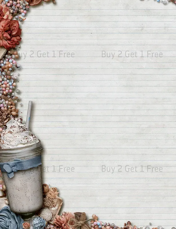 Sweet Denim Baking Girl Plain Papers