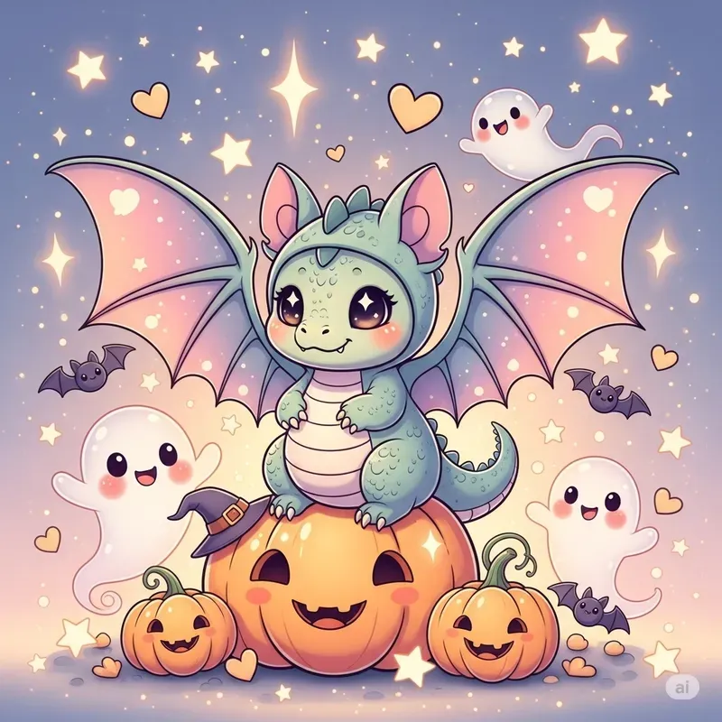 Cute Kawaii Halloween Art