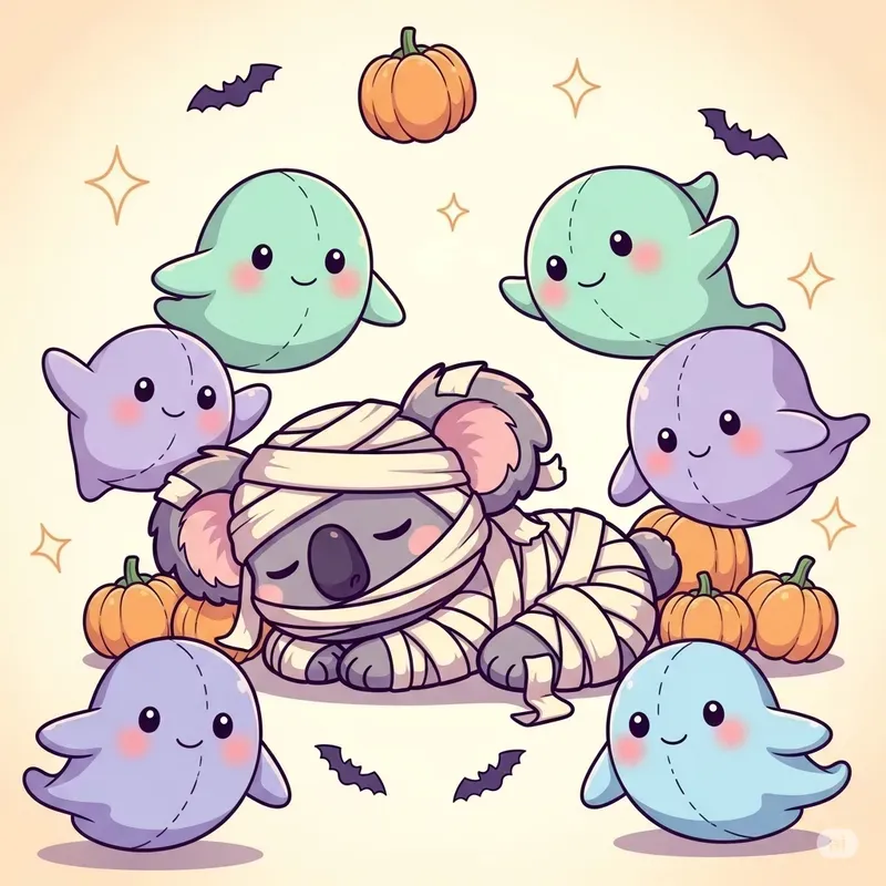 Cute Kawaii Halloween Art