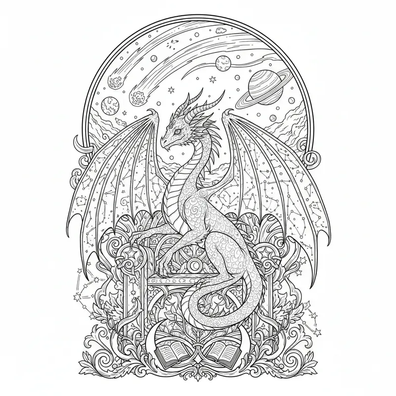 Romantasy Dark Academia Coloring Books