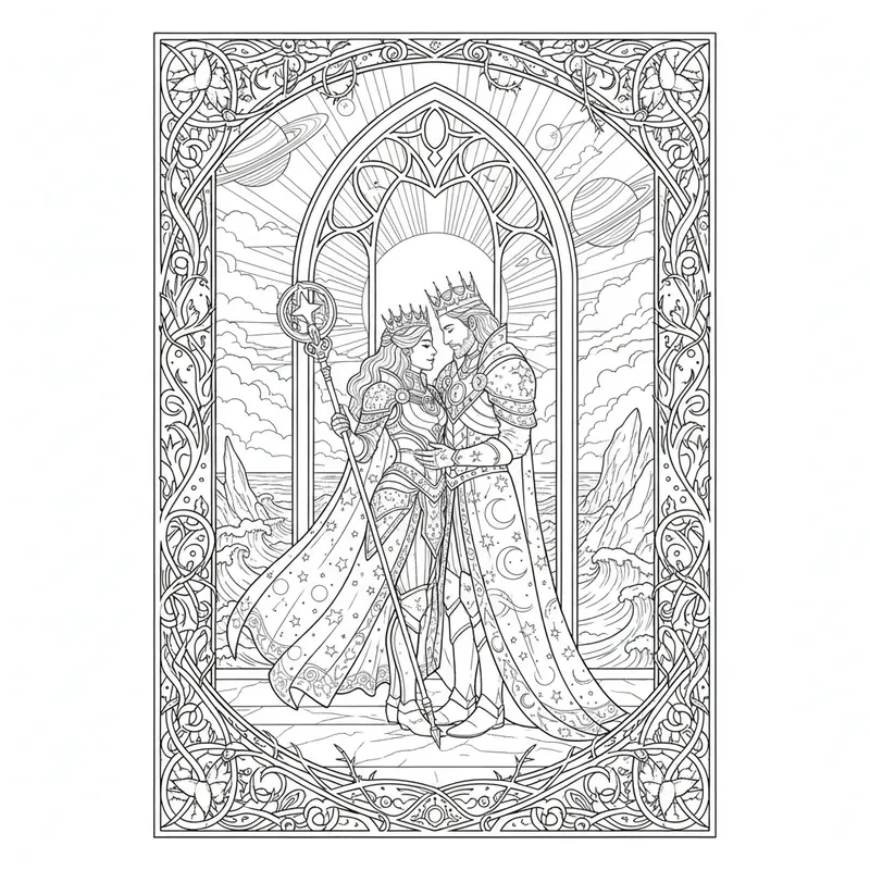Romantasy Dark Academia Coloring Books