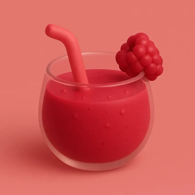 Cute 3D Fruit Smoothie Emojis