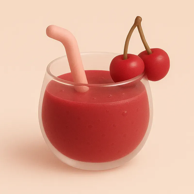 Cute 3D Fruit Smoothie Emojis