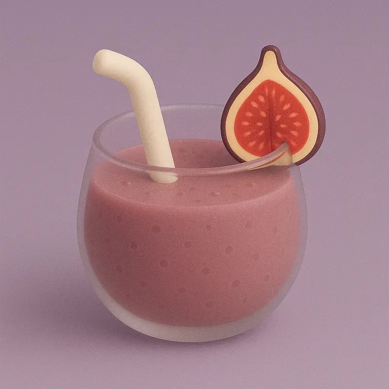 Cute 3D Fruit Smoothie Emojis