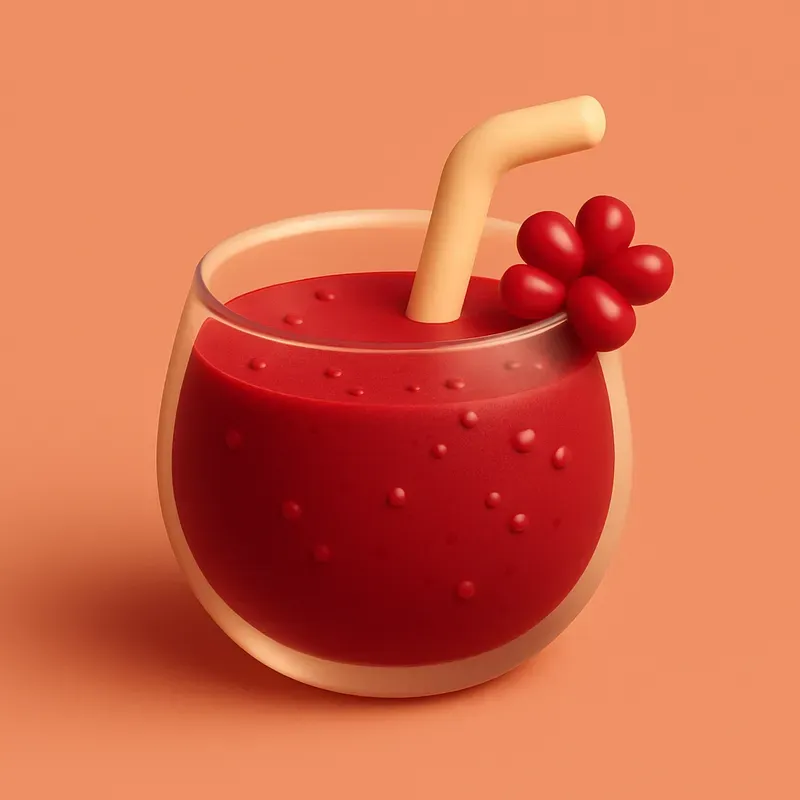 Cute 3D Fruit Smoothie Emojis