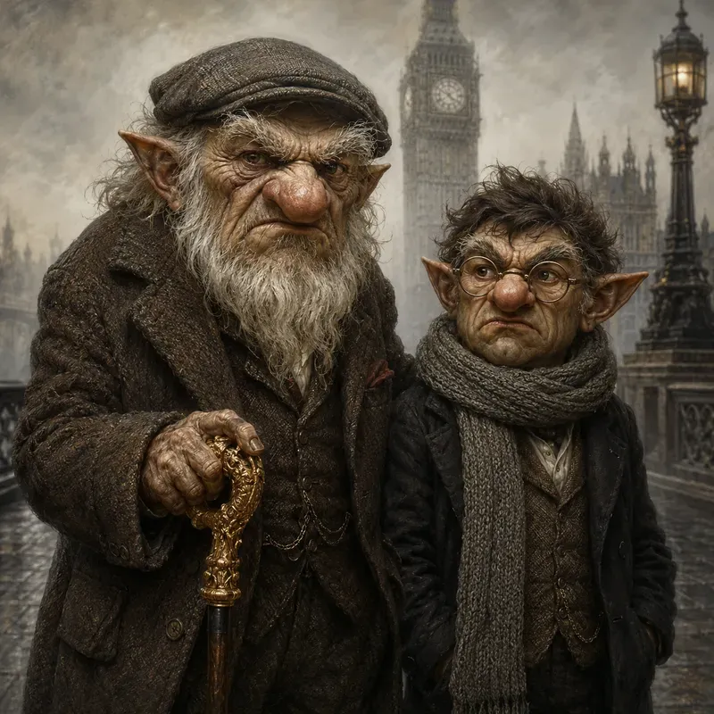 Grumpy London Trolls