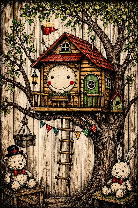 Whimsical Sketchy Ink Character Art
