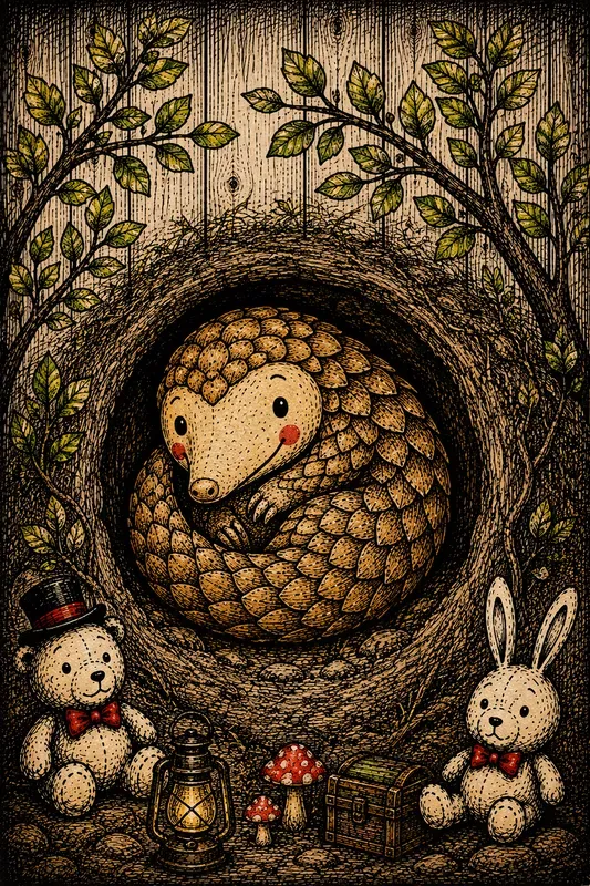 Whimsical Sketchy Ink Character Art