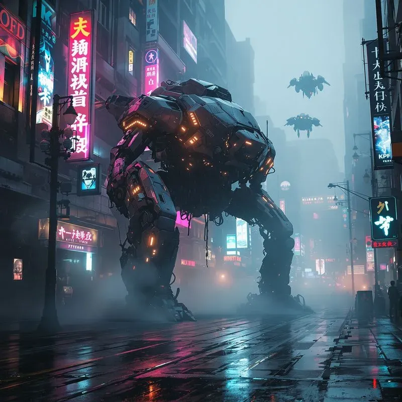 Cinematic Scifi Cyberpunk Scene Designs