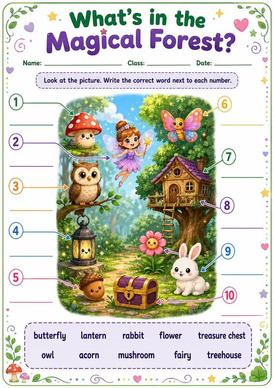 Kids Vocabulary Worksheets