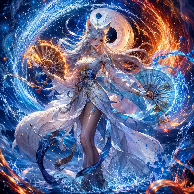 Elemental Yinyang Fantasy Characters