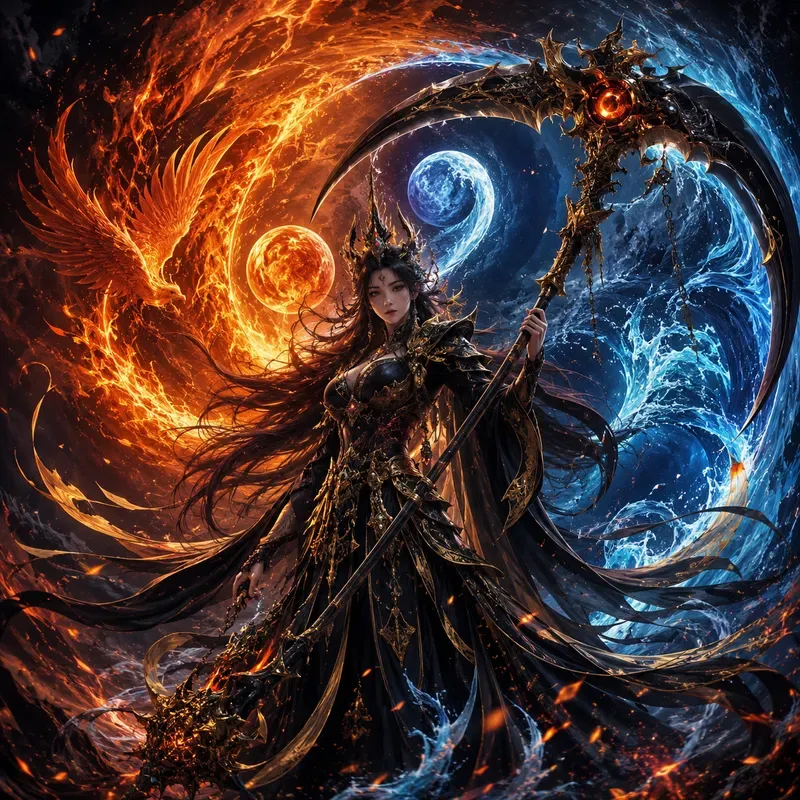 Elemental Yinyang Fantasy Characters
