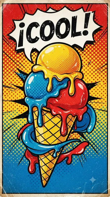 Wet Look Melting Pop Art Posters