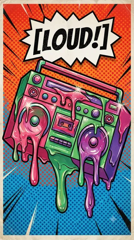 Wet Look Melting Pop Art Posters