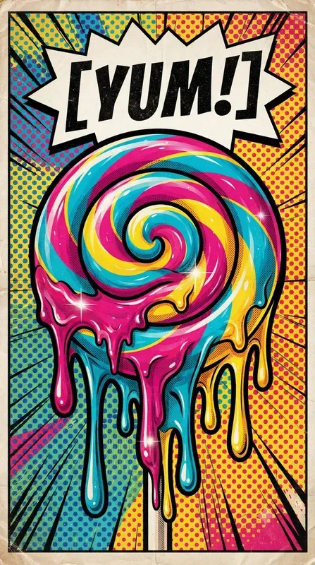 Wet Look Melting Pop Art Posters